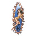 Sticker Pin Up surfing girl AD465