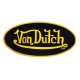 Patch ecusson von Dutch signature ovale jaune fond noir