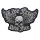 Patch ecusson skull flying live free ride free biker
