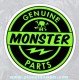 Sticker genuine monster parts vert clair skull 21