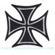 Patch ecusson iron cross Biker croix de malt chopper kustom black noir