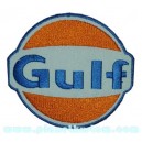 Patch ecusson Gulf themocollant motor oil competition racing drag