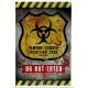 Sticker beware zombie infection zone do not enter danger zombie 15
