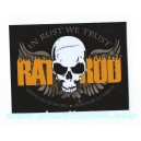 Sticker rat rod skull in rust we trust freedom to build and drive skull 33