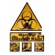 Sticker warning industrial wast biohazard zone danger zombie 17