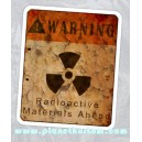 Sticker warning radioactive materials ahead rust panneau danger zombie 18