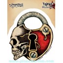 Sticker love strong skull tete de mort cadenas amour JA590