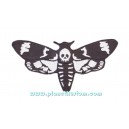 Patch ecusson thermocollant butterfly night skull
