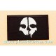 Patch ecusson thermocollant silver skull black flag