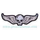 Patch ecusson skull wings biker tete de mort ailée grand dos