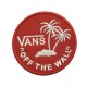 Patch ecusson vans themocollant off the wall surf palmiers red