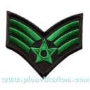 Patch ecusson thermocollant army sergent chef green
