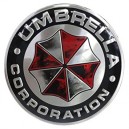 Sticker autocollant umbrella corporation logo rond rats used badge 3d métal
