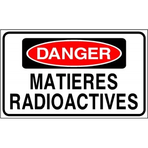 Sticker danger matieres radioactives nucléaire zone zombie 25