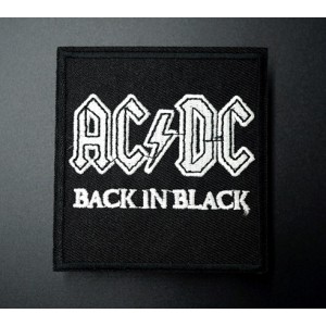 Patch ecusson AC DC hard rock back in black