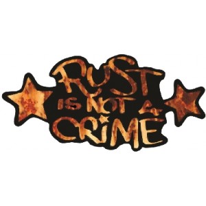 Sticker rust is not a crime flame star on black rust is not a crime petit 3