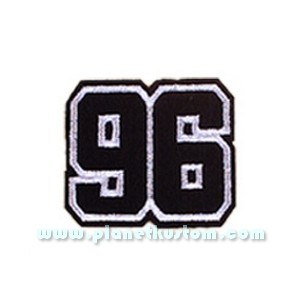Patch ecusson thermocollant 96 silver on black