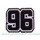 Patch ecusson thermocollant 96 silver on black
