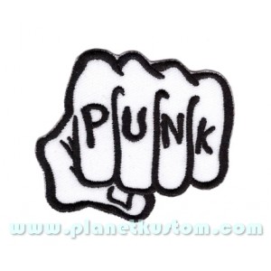 Patch ecusson thermocollant punk hand anarchy anarchiste rock