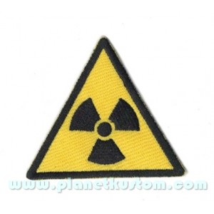 Patch ecusson nucléare trisecteur danger radioactif nucléaire triangle