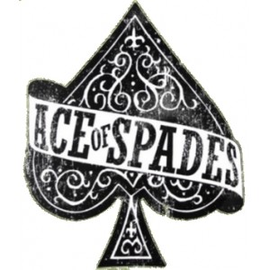 Sticker ace of spades petit as de pique used rats