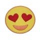 Patch ecusson smiley love amoureux emoji emoticon