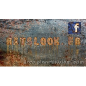 Sticker ratslook.fr facebook page rusty planet kustom rats look fr 9