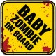 Sticker Baby zombie on board panneau bébé zombie à bord sang