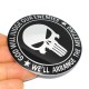 Lot de 4 Stickers autocollants skull the punisher black god will judge badge 3d métal 27