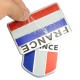 Sticker autocollant badge alu 3D métal drapeau France 29