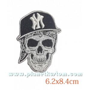 Patch ecusson skull gang new york NY bandana chicanos look