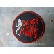 Patch ecusson thermocollant dance hall pimps micro shure rock n roll red
