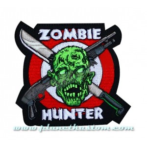 Patch ecusson thermocollant zombie hunter armes killer monster