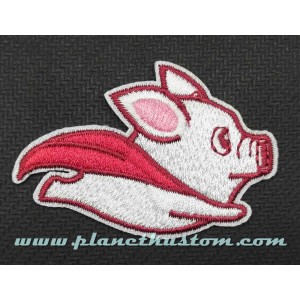 Patch ecusson thermocollant super cochon porgy volant