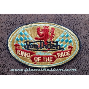 Patch ecusson von Dutch King of the race lion damier gold old stock