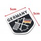 Sticker autocollant badge alu 3D métal racing Allemagne germany 35 