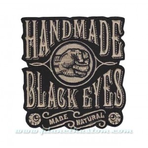 Patch ecusson thermocollant hand made black eyes natural fait main