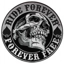 Patch ecusson skull spade ride forever pique forever free biker