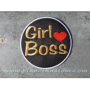 Patch ecusson thermocollant girl boos love heart coeur