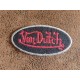 Patch ecusson von Dutch signature ovale rouge fond noir old stock