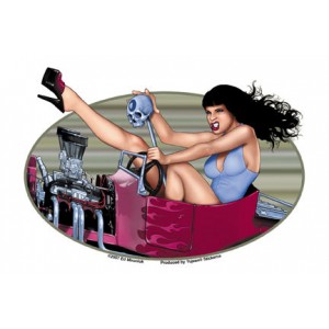 Sticker Pin Up oldschool sexy hot roddeuse AD889
