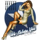 Sticker Pin Up oldschool sexy US army girl AD993
