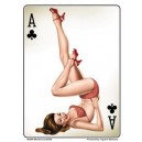 Sticker pinup retro ace of clubs card AD561