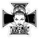 Sticker pin up bad girl iron cross d.Vicente 6