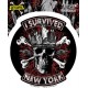 Sticker skull i survived new york JA613