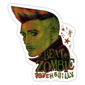Sticker elvis beat zombie psychobilly d.Vicente 24