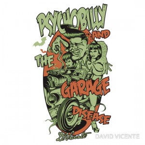 Sticker psychobilly and the garage disease d.Vicente 25