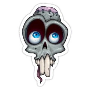 Sticker Zombie Skull