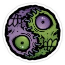 Sticker zombie yin-yang eye monster skull zombie 2