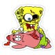 Sticker sponge zombie bob zombie 4